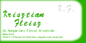 krisztian fleisz business card