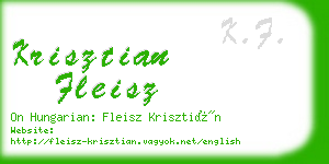 krisztian fleisz business card